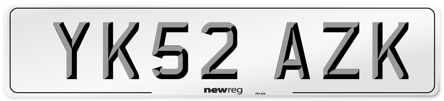 YK52 AZK Number Plate from New Reg